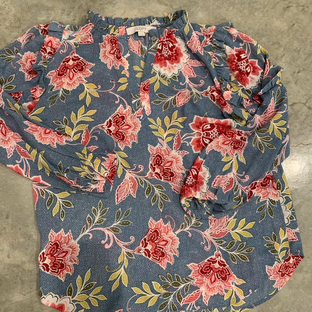 LOFT Silk Floral Top
